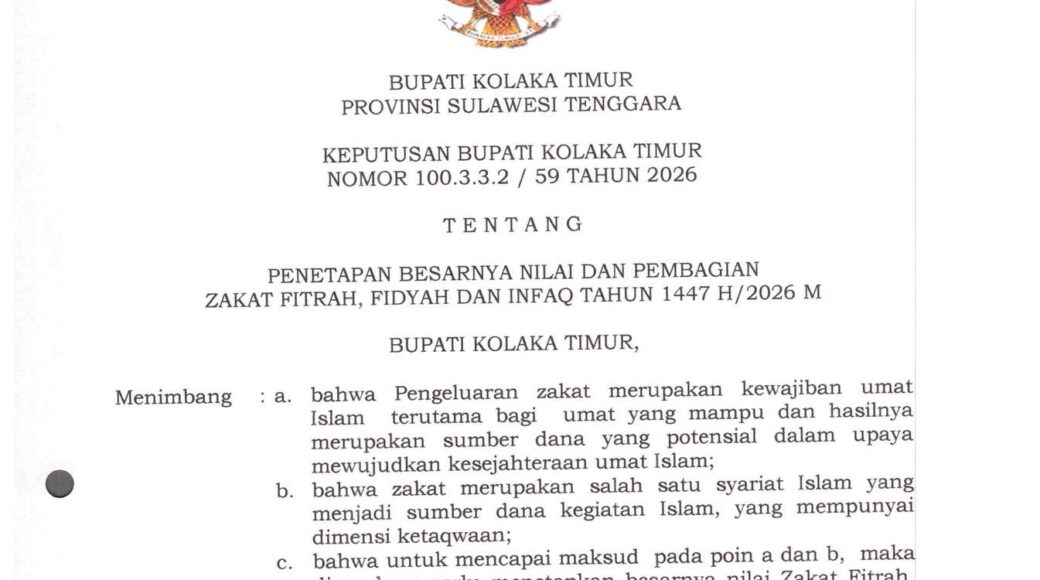 Besaran zakat fitrah